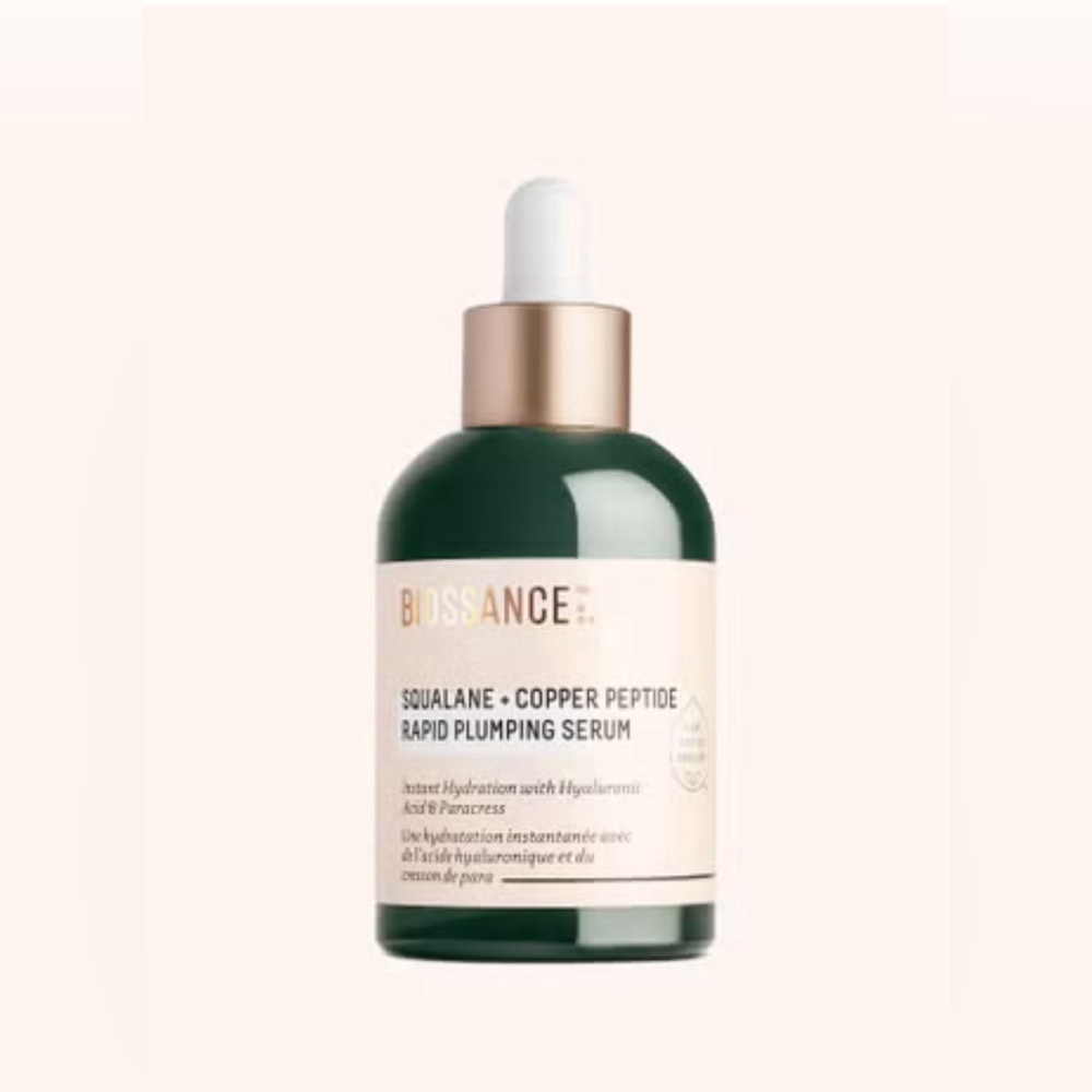 NIB Biossance squaline plus copper peptide rapid plumping serum